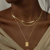 New Fashion Cross Pendant Necklace for Women Toggle Clasp Rectangle Necklaces Paperclip Collarbone Chain Christian Faith Jewelry Espiga Jewelry