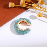 1Pcs Colorful Zircon C Shaped Cartilage Clip Earrings Women Exquisite Luxury No Pierced Copper Ear Cuff Fashion Jewelry Espiga Jewelry