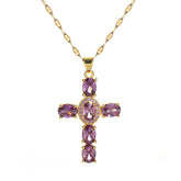 Gorgeous Cross Zircon Necklace Religious Belief Prayer Love Hope Blessing Church Jewelry Good Luck Prayer Religious Accessories Espiga Jewelry