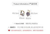 Simple Asymmetric D-shaped Earrings, Internet-famous Versatile Small Zircon Eardrops, Elegant Fashionable Light Luxury Earrings Espiga Jewelry