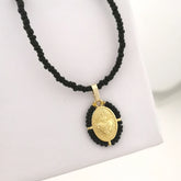 Virgin Mary Pendant Charm Necklace Women Imitation Pearl Cross Scared Heart Jesus Choker Seed Beads Gold Color Jewelry Mom Espiga Jewelry