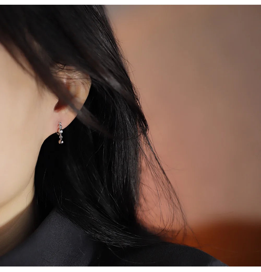 925 Sterling Silver Earrings Simple Fashionable Design New Unique Delicate Exquisite Sweet Charming Ear Ornaments for Women Espiga Jewelry