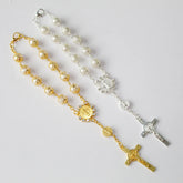 New Religious Rosary Bracelet For Women Fashion Cross Charm Glass Beaded Chain Bracelet Men Prayer Party Jewelry Gift Espiga Jewelry