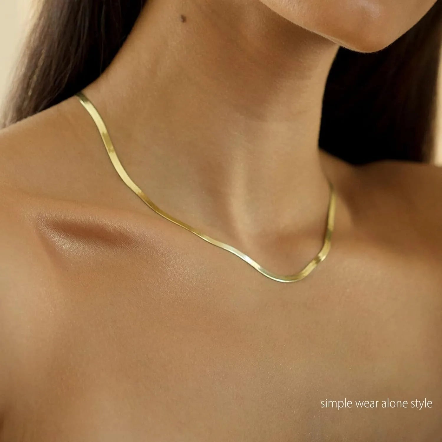 Necklace for Women Gold Necklace Silver Plated Necklace Gold Plated SnakeGold Chain Choker Necklaces Gold Jewelry Gift for Women Espiga Jewelry