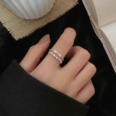 A Girl 1Pcs Fashion Delicate Zircon Bowknot Opening Adjustable Rings For Women Wedding Engagement Jewelry Gifts Espiga Jewelry