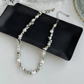 KunJoe Elegant Imitation Pearl Choker Necklace Women Retro Gold Color Acrylic Beaded Clavicle Chain Party Jewelry on the Neck、 Espiga Jewelry