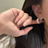 925 Sterling Silver Earrings For Women Trendy Simple Circle Handmade Earring Jewelry Prevent Allergy Party Accessories Espiga Jewelry