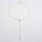 Women Charm Jewelry Gifts 2024 New Fashion Vintage Christian Cross Bohemia Religious Rosary Pendant Necklace Espiga Jewelry