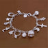 Bracelet European and American Silver Fashion Thirteen Pendant Bracelet Women&