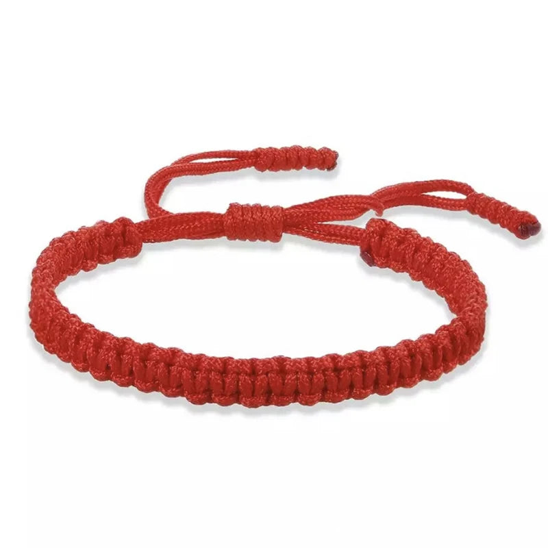 Handmade Braid String Bracelets Red Black Buddhist Tibetan Woven Rope Good Luck Amulet Bracelet for Women Girls Jewelry ﻿Gifts Espiga Jewelry