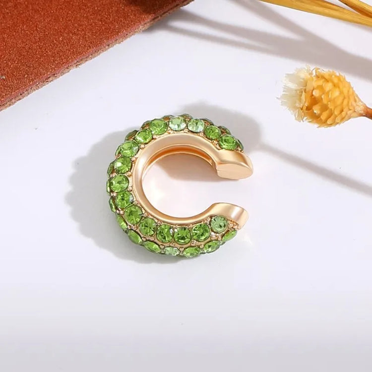 1Pcs Colorful Zircon C Shaped Cartilage Clip Earrings Women Exquisite Luxury No Pierced Copper Ear Cuff Fashion Jewelry Espiga Jewelry