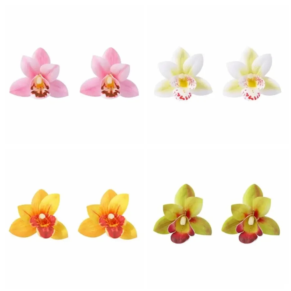 Butterfly Orchid Large Flower Earrings Korean Style Jewelry Accessories Flower Stud Earrings Minority Design Exaggerated Espiga Jewelry