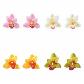 Butterfly Orchid Large Flower Earrings Korean Style Jewelry Accessories Flower Stud Earrings Minority Design Exaggerated Espiga Jewelry