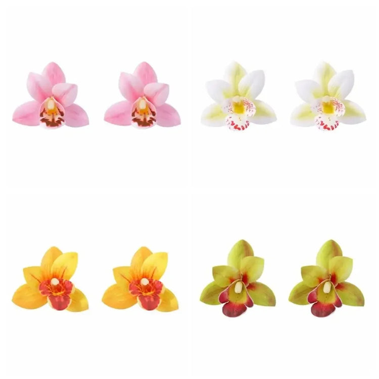 Butterfly Orchid Large Flower Earrings Korean Style Jewelry Accessories Flower Stud Earrings Minority Design Exaggerated Espiga Jewelry