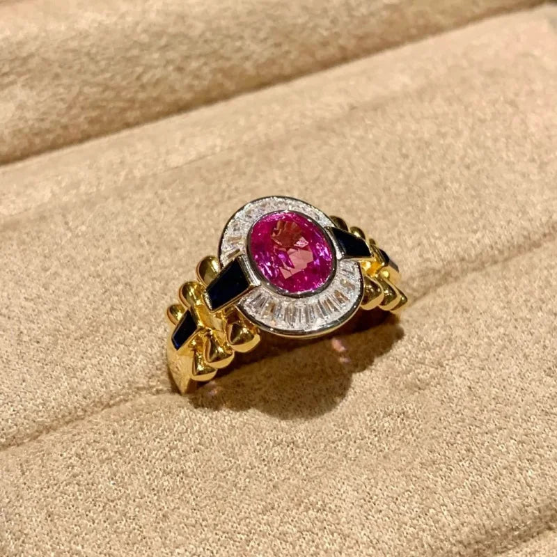 Red Zircon Adjustable Ring – view 3
