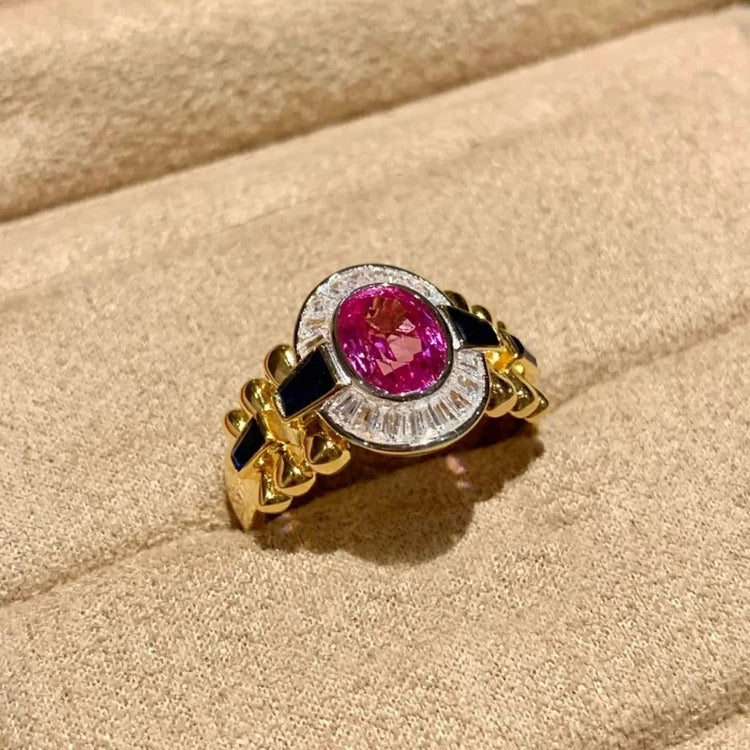 Red Zircon Adjustable Ring – view 3