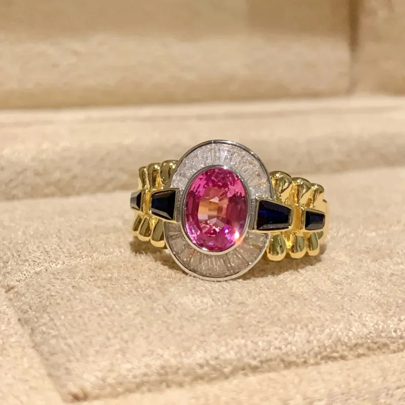 Red Zircon Adjustable Ring – view 2