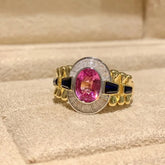 Red Zircon Adjustable Ring – view 2