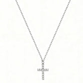 New Fashion Cross Pendant Necklace for Women Toggle Clasp Rectangle Necklaces Paperclip Collarbone Chain Christian Faith Jewelry Espiga Jewelry