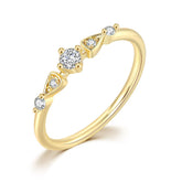 Delicate Zircon Promise Ring – Gold