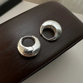 925 Sterling Silver Earrings For Women Trendy Simple Circle Handmade Earring Jewelry Prevent Allergy Party Accessories Espiga Jewelry
