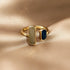 New Adjustable Colorful Drip Glaze Ring Women Fashion Retro Geometric Gold Colour Metal Rings Wedding Jewelry Birthday Gift Espiga Jewelry