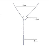 2025 New Fashion Necklace Design Ladies Fashion Simple Simple Metal Round Necklace Wholesale Sales Espiga Jewelry