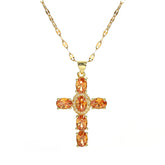 Gorgeous Cross Zircon Necklace Religious Belief Prayer Love Hope Blessing Church Jewelry Good Luck Prayer Religious Accessories Espiga Jewelry