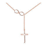 New Fashion Cross Pendant Necklace for Women Toggle Clasp Rectangle Necklaces Paperclip Collarbone Chain Christian Faith Jewelry Espiga Jewelry